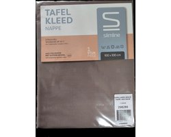 Slimline Premium Tafellaken Grace 100 x 100 cm, taupe - Per stuk