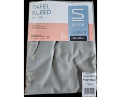 Slimline tafellaken grace licht grijs 140 x 170 cm, strijkvrij