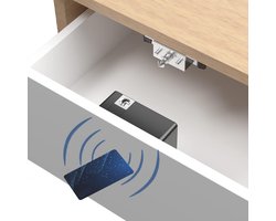 Slimme Kastslot - Kastsloten - Ladeslot - Kastbeveiliging - Onzichtbare - Magnetische Kastsloten - Batterij Niet Inbegrepen - Verborgen Kastplank - Geschikt Voor Gebruik in Huishoudelijke Kasten, Opbergkasten En Lades - Zwart