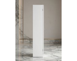 Slimme Multifunctionele Opbergkast – Witte Smalle Boekenkast en Kledingkast 40x180x35 cm – Kastorganizer met 4 Verstelbare Planken – Archiefkast, Plank en Opbergrek voor Slaapkamer, Kantoor of Hobbyruimte