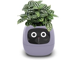 Slimme Plantenpot - Bloempot Robot - Planten Verzorgen - 7 Slimme Sensoren - 11.4 x 10 x 9.6 cm - paars