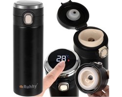 Slimme thermomok met LED-temperatuurdisplay - Duurzame en stijlvolle lekvrije thermosfles voor warme dranken