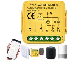 Slimme Wifi Rolluikmodule voor Gordijnen en Jaloezieën - Inbouw Schakelaar met Timer