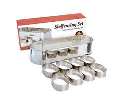 Sloffenring Broodbakvorm Taartvorm Set - Broodvorm met Uitsteekvormpjes - Broodblik - Broodbakblik - Taartring - Garneerring