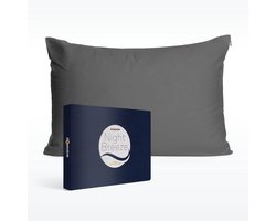 Slowwave NightBreeze kussensloop - 100% TENCEL™ lyocell - Zacht en comfortabel - Beschermt de gezichtshuid - Voordelig en duurzaam alternatief voor zijde - Vochtregulerend - Hypoallergeen en antibacterieel - Kleur: Grey Elegance - Formaat: 60 x 70 cm