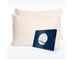 Slowwave NightBreeze kussensloop - Duopack (set van 2) - 100% TENCEL™ lyocell - Zacht en comfortabel - Beschermt de huid - Duurzaam alternatief voor zijde - Vochtregulerend - Hypoallergeen en antibacterieel - Kleur: Tres Naturale - Formaat: 60 x 70cm