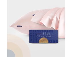 Slowwave Premium Silk Pillowcase - Kleur: Cherry Blossom (roze) - Ervaar het beste zijden kussensloop - 100% Mulberry zijde - 22 momme - Hoogste kwaliteit (grade 6A) - 60x70cm