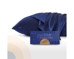 Slowwave Premium Silk Pillowcase - Kleur: Cloud Burst (blauw) - Ervaar het beste zijden kussensloop - 100% Mulberry zijde - 22 momme - Hoogste kwaliteit (grade 6A) - 60x70cm