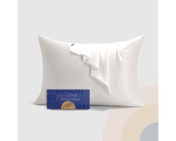 Slowwave Premium Silk Pillowcase - Kleur: Off-white - Ervaar het beste zijden kussensloop - 100% Mulberry zijde - 22 momme - Hoogste kwaliteit (grade 6A) - 60x70cm