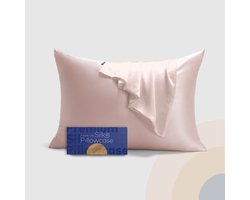 Slowwave Premium Silk Pillowcase - Kleur: Pink Swan (licht roze) - Ervaar het beste zijden kussensloop - 100% Mulberry zijde - 22 momme - Hoogste kwaliteit (grade 6A) - 60x70cm