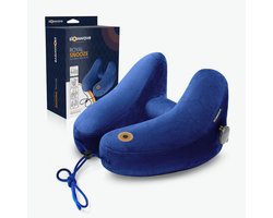 Slowwave Royal Snooze Travel Pillow - Innovatief nekkussen met 4 fijne relaxposities - Optimale ondersteuning hoofd en nek - Opblaasbaar vliegtuigkussen - Fluweelzacht