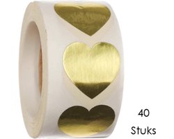 Sluitsticker - Sluitzegel - Gouden hart