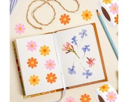 Sluitsticker - Stickers - Sticker Bloemen - 4 assorti - Madelief - Madeliefje Flowers - Margriet - Lente - Boho - Bullet Journal - Stickers Voor Volwassenen en Kinderen - Scrapbooking - Agenda Stickers - Decoratie Sticker Washi Tape - DH collection