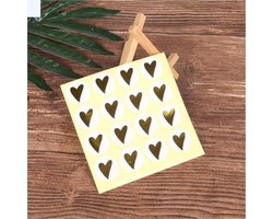 Sluitzegel Gouden Hartje - 32 Stuks - Stickers Goud Hart - Sluitsticker Hartje - Huwelijk Sluitzegels Hart - Envelop Sluitzegel - Cadeau Dichtplakken - Inpakken Cadeau - Kraamfeest - Geboortekaart Sluitsticker - Hart Sluitzegel - Hartjes Stickers