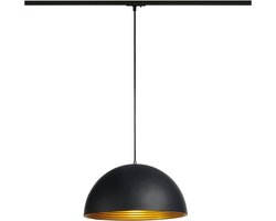 SLV FORCHINI M pendellamp Hanglamp 1x40W Zwart Goud 143932