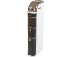 Smal Kastje - Opbergkastje Lade - Ruimte Besparen - Met Wieltjes - 67.5 cm Hoog - Wit