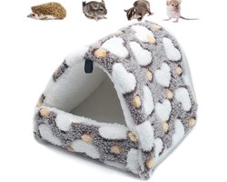 Small Animal Hammock Bed - Ultra-Soft Flannel Pet Plush House - Hangend Ontwerp Ruimtebesparend - 3 Stuks - Voor Knaagdieren en Vogels Bruin