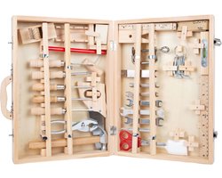 Small Foot - Houten Gereedschapskist Deluxe met Gereedschap, 28dlg.