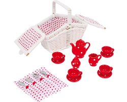 Small Foot - Houten Picknickmand Tina met Servies, 19dlg.