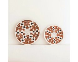 Small Wall Decor Ronde Boho Wandmand of Platte Kom TAMAN gemaakt van Bananenvezel