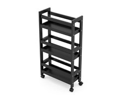 Smalle badkamerkast op wielen, 3 planken KLUK, 38 x 15 x 76 cm