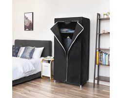Smalle Opvouwbare Garderobekast - Camping Kleding Legplank Kast Stof Stoffen Hangkast Legkast