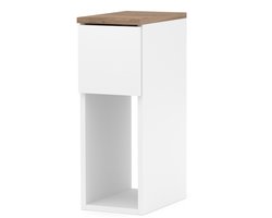 SMALLE WITTE NACHTKAST 20 CM TAFEL MET 1 LADE SCANDINAVISCH VOOR SLAAPKAMER