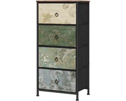 Smalle Zijkast met 4 Laden - Opbergkast - ladekast - Voor Slaapkamer of Woonkamer - Stoffen Opbergkast & Dressoir - Vrijstaande Home Organizer