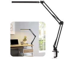 SMART bureaulamp LED dimbaar - 10 standen – 3 kleuren licht – bureaulamp met klem – Bureaulampen - Verstelbaar - inklapbaar - Spherite®