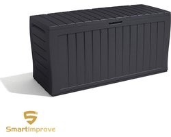 SmartImprove - Tuinkast  - 270L - Tuin - Opbergdoos - Tuinopslag - Grijs