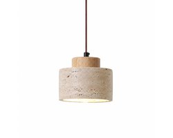 SmartLiving.Store - Hanglamp - Japandi - Hanglampen Eetkamer - Woonkamer - Slaapkamer - Beige - Natuurlijk Grotsteen - Hout