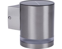 Smartwares 10.030.77 - Wandlamp Solar buitenlamp - 0,5 W - 35 Lumen - 117 x 89 x 107 mm - RVS