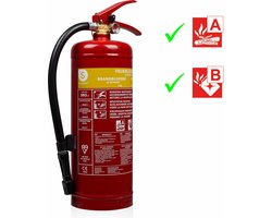 Smartwares FEX-15230 - Brandblusser Schuim 3L - Incl ophangbeugel - Brandklasse ABC - BSI Gecertificeerd