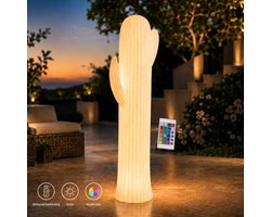 Smartwares LED Solar XXL Tuinlamp – 110cm - RGB - Decoratieve Cactus Buitenverlichting - Met Afstandsbediening en Sensor - Buitenlamp – Kleurverandering – Touchbediening – Automatische Inschakeling – 6‑8 Uur Werktijd