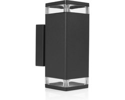 Smartwares OOL-50019 - Wandlamp Tweezijdige buitenlamp - GU 10 fitting - 235 x 90 x 130 mm - Zwart