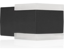 Smartwares OOL-50020 - Wandlamp Tweezijdige buitenlamp - 12 W - 800 Lumen - 75 x 70 x 120 mm - Zwart