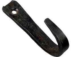 Smeedijzeren kapstokhaak zwart - handgemaakt - Vintage - Ophanghaak - Kapstok haak - Muurhaak - Wandhaak
