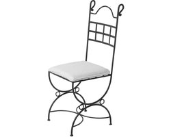 Smeedijzeren Stoel - Marokkaanse Zitplaats - Binnen Buiten - Handgemaakt in Marokko - 104 cm Hoog - Antiek Metaal