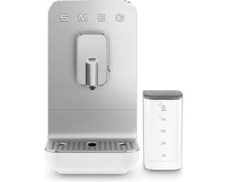 SMEG BCC13WHMEU Volautomatische Espressomachine - Geïntegreerd Melksysteem - Koffiemachine met Bonenmaler - 19 Bar - Thermoblock - Bean-to-Cup - 9 Koffie- & Melkspecialiteiten - Collezione - Mat Wit