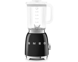 SMEG BLF03BLEU Blender - Smoothie Blender - 800W - 1,5L Tritan™ Kan - 4 Snelheden - Ice Crush & Smoothie Functie - '50s Style - Zwart
