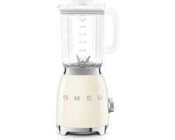 SMEG BLF03CREU Blender - Smoothie Blender - 800W - 1,5L Tritan™ Kan - 4 Snelheden - Ice Crush & Smoothie Functie - '50s Style - Crème