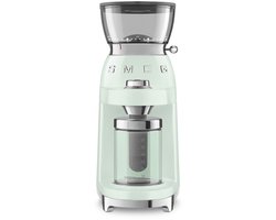 SMEG CGF03PGEU Elektrische Koffiemolen - Koffiebonenmaler - 30 Maalstanden - RVS Kegelmaalwerk - Voor Espresso, Filterkoffie & French Press - 240g Bonenreservoir - '50s Style - Watergroen