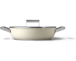 SMEG CKFD2811CRM - Hapjespan met deksel - 28cm - Crème