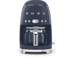 SMEG DCF02NBEU Filterkoffiemachine - Koffiezetapparaat - 10 Koppen - Warmhoudfunctie 40 min - Aroma Instelling - Programmeerbare Startfunctie - 50’s Style - Navy Blue