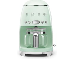 SMEG DCF02PGEU Filterkoffiemachine - Koffiezetapparaat - 10 Koppen - Warmhoudfunctie 40 min - Aroma Instelling - Programmeerbare Startfunctie - 50’s Style - Watergroen