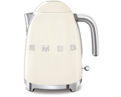 SMEG KLF03CREU Waterkoker - 1,7 Liter - 2400W - RVS Kalkfilter - 360° Draaivoet - Soft Opening - Automatische Uitschakeling - '50s Style - Crème