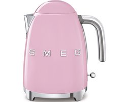 SMEG KLF03PKEU Waterkoker - 1,7 Liter - 2400W - RVS Kalkfilter - 360° Draaivoet - Soft Opening - Automatische Uitschakeling - '50s Style - Roze