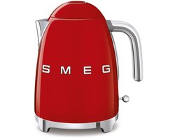 SMEG KLF03RDEU Waterkoker - 1,7 Liter - 2400W - RVS Kalkfilter - 360° Draaivoet - Soft Opening - Automatische Uitschakeling - '50s Style - Rood