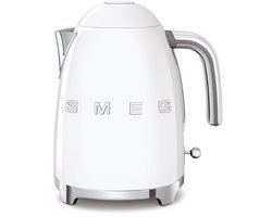 SMEG KLF03WHEU Waterkoker - 1,7 Liter - 2400W - RVS Kalkfilter - 360° Draaivoet - Soft Opening - Automatische Uitschakeling - '50s Style - Wit