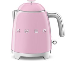 SMEG KLF05PKEU Mini Waterkoker - 0,8 Liter - 1400W - Dubbelwandig - RVS Kalkfilter - '50s Style - Roze